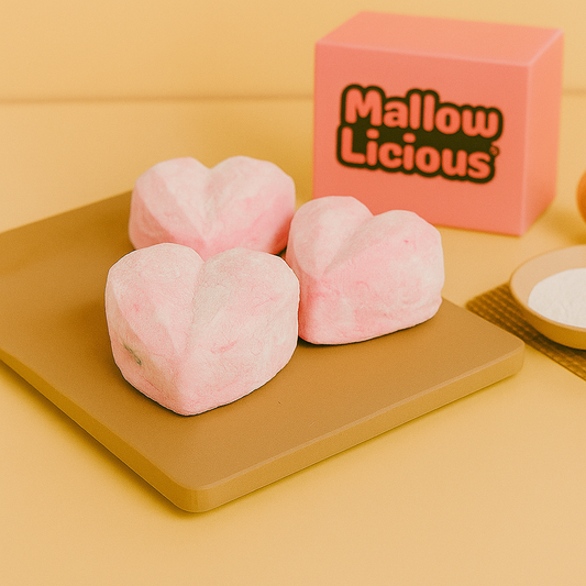 Marshmallow Hearts Small x 3